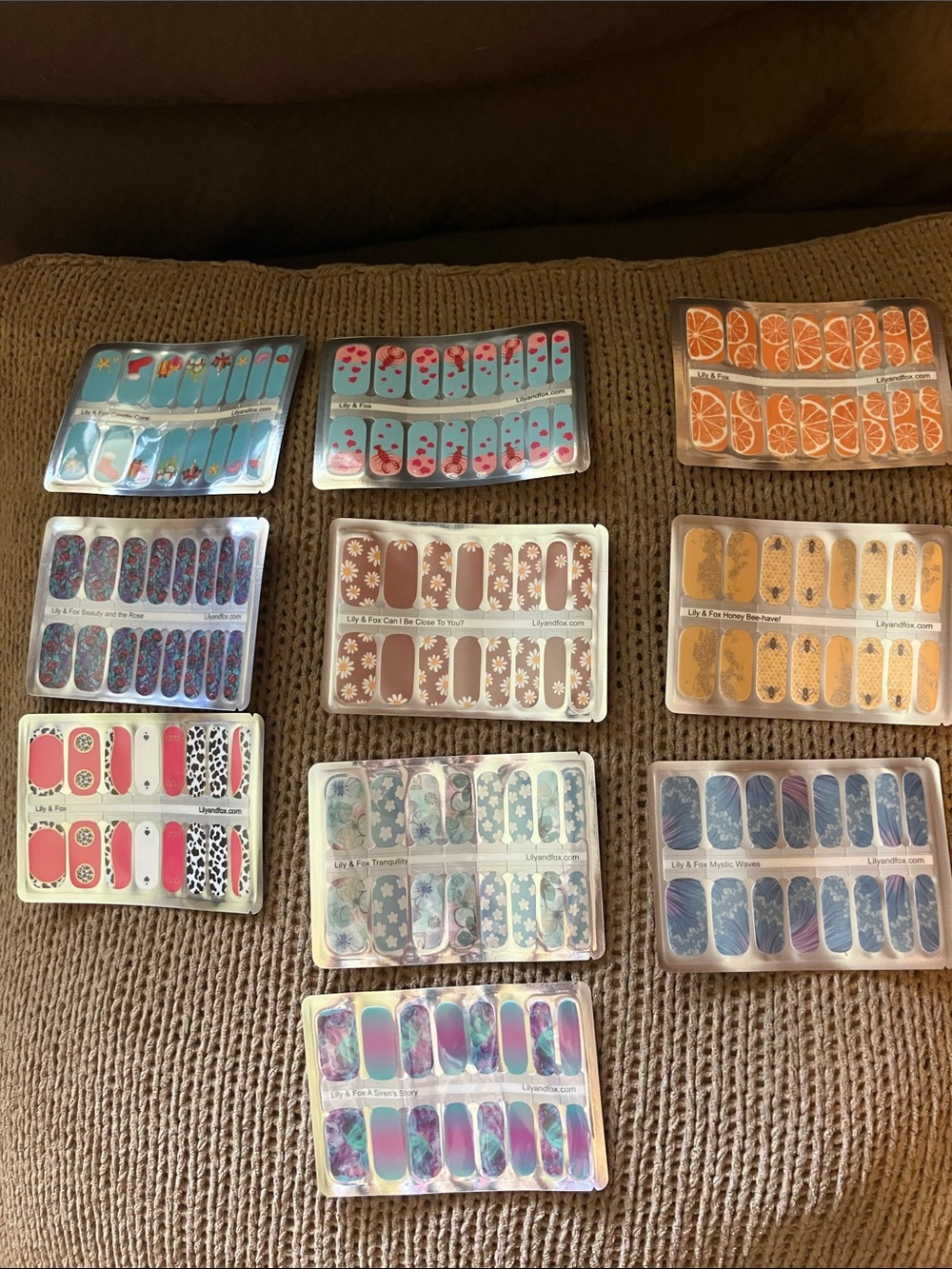 Salon quality nail wraps bundle of 10 sets
